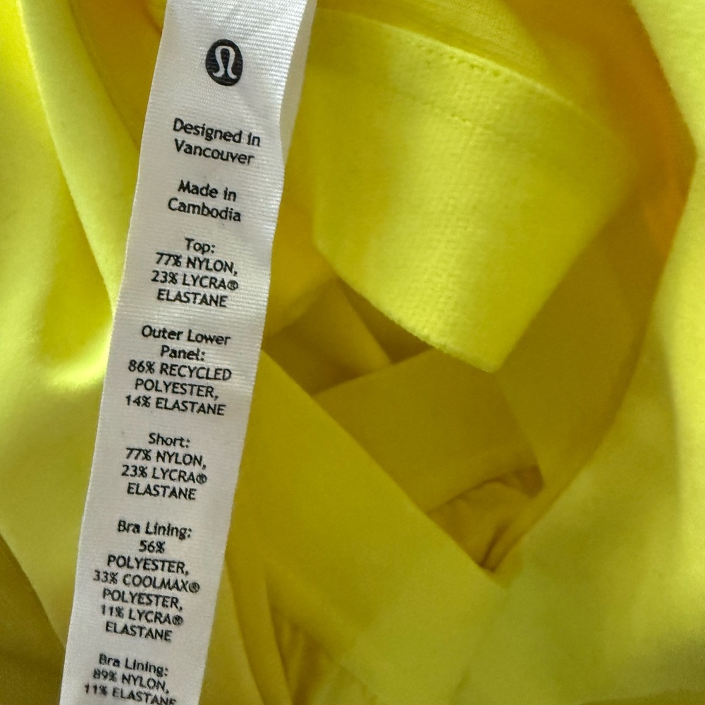 Lululemon Athletica Bright Yellow Mini Dress - Picture 8 of 9